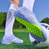  Men's Football Boots Breathable Indoor Soccer Shoes Children's Tf Sneakers Mart Lion - Mart Lion