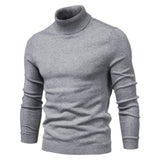 Winter Thick Men's Sweaters Casual Turtle Neck Solid Color Warm Slim Turtleneck Sweaters Pullover MartLion   