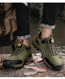 Ankle Hiking Shoes For Men's Trekking Leather Outdoor Climbing Sneakers Mart Lion   