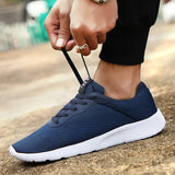 Men's Casual Shoes Lightweight Breathable Walking Sneakers running MartLion Blue 39 