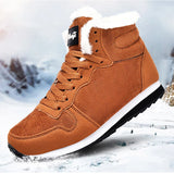 Men Boots Waterproof Winter Boots Men  Warm Snow Boots Plush Women Footwear Leather Shoes MartLion   