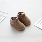 Children Winter Suede Upper Boots Baby Warm Soft Toddler Snow Boys And Girls Cotton Shoes With Thick Fur MartLion   