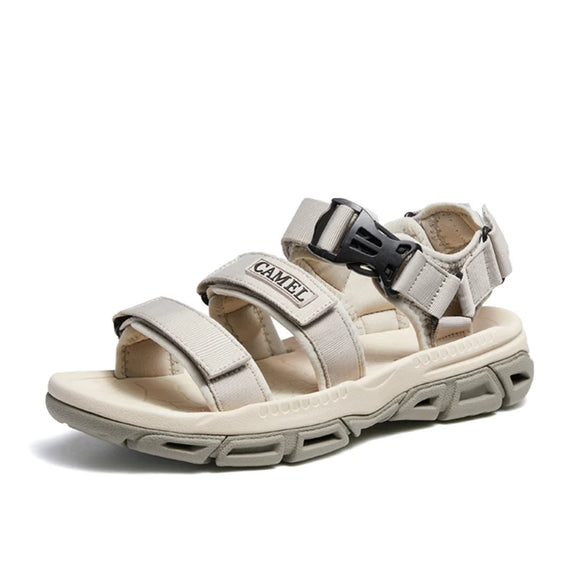 Men's Sandals Summer Casual Outdoor Sport Non-slip Beach Shoes Sandia Thick Bottom Slipper MartLion apricot 39 