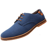 Spring Suede Leather Men's Shoes Oxford Casual Classic Sneakers Footwear MartLion Blue cotton shoes 41 
