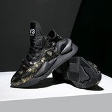Casual Men's Shoes Metallic Skull Embossing Real Leather Sneakers Step-in Tennis Lover MartLion   