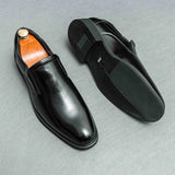 Men's Retro Shoes Slip-on Loafers Male Business Shoes Light Dress Driving Shoes Monk Shoes MartLion   