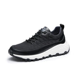 Men's Shoes Retro Sneakers Trend all-match Cowhide Casual Running Sports Spring MartLion Black 6.5 