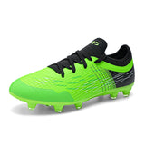 Soccer Shoes Men's Football Boots Child Studded Soccer Tennis Non-slip Training Sneakers Turf Futsal Trainers MartLion Green chang 33 