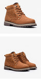 Men's Ankle Boots Genuine Leather Winter Warm Vintage Non-Slip Shoes Winter MartLion   