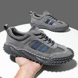 Manual Sewing Casual Men's Shoes Sneakers Thick tyre bottom Non-Slip Mart Lion Gray 39 