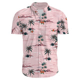 Flower Casual Men's Shirts Print With Short Sleeve For Korean Clothing Floral MartLion E01-JDCS08165 XS 
