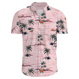 Flower Casual Men's Shirts Print With Short Sleeve For Korean Clothing Floral MartLion