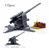 Military ww2 Cannon Assault Armored Vehicle Battle Tank Car Truck Army Weapon Building Blocks Sets  Model King Kids Toys Gift Mart Lion   