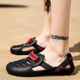 Men's Sandals Summer Flip Flops Slippers Outdoor Beach Casual Shoes Water Masculina Mart Lion Black 39 