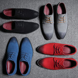 Men's Casual Shoes Lace-up Suede Leather Light Driving Flats Classic Retro Oxfords Mart Lion   