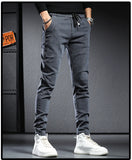 Summer Jeans Men demin  pants men Clothing Cargo pants Drawstring Slim Trousers r MartLion   