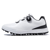 Shoes Men's Spike less Golf Wears Athletic Footwears Outdoor Walking Sneakers MartLion BaiHei 39 