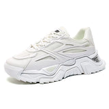 Platform Casual Shoes Men's Trendy Green Thick sole Sneakers Streetwear Hip Hop Designer Mart Lion White L5809-1 39 