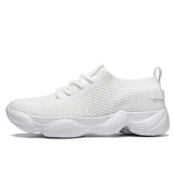 Sneakers Men's Breathable Summer Sport Shoes Mesh Running Chunky Tennis Slip on Casual Walking MartLion WHITE 36 