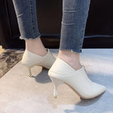  Women Luxury Crystal High Heels Shoes Pointed Toe Sandals Pumps Summer Thick Party Cozy Ladies Zapatos Mart Lion - Mart Lion