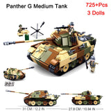 Military ww2 Cannon Assault Armored Vehicle Battle Tank Car Truck Army Weapon Building Blocks Sets  Model King Kids Toys Gift Mart Lion No Box 3 Dolls 2  