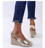  Women Platform Wedge Sandals Summer Shoes Spot Wedge Buckle Belt Serpentine Open Toe High Heel Ladies Mart Lion - Mart Lion