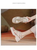 Small Women Rivets Sandals Elevated Low Heel Korean Design Girls Shoes Platform Mujer Mart Lion   