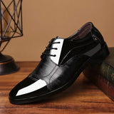 Men's Formal Leather Shoes Black Pointed Toe Loafers Party Office Casual Oxford Dress MartLion H 39 