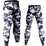 Men's Compression Leggings Sport Training Leggings Sportswear Tights Quick Dry Trousers Gym Pants Running Jogging Leggings MartLion Camo Gray M(50-60kg) 