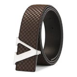 Luxury Brand Designer Belts Automatic Buckle Men's Belts Genuine Leather for Women Dress Strap for Jeans MartLion Silvery Brown 125cm 