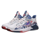 Couple Basketball Shoes Platform Casual Sneakers Dad Shoes Student Men's Mart Lion White Blue 39 