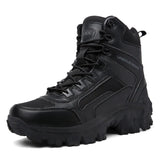 Men's Tactical Boots Army Boots Military Desert Waterproof Ankle Outdoor Work Safety Shoes Climbing Hiking MartLion black 39 