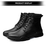 Genuine Leather Boots Men's Keep Warm Winter With Fur Ankle Masculina Mart Lion   