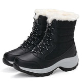 Women Boots Waterproof Snow Boots Warm Plush Winter Shoes Mid-calf Non-slip Winter Female MartLion