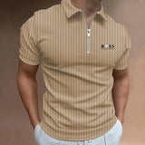 Men's T-shirt Classic Short sleeved Shirt Summer Top Casual T-shirt Button Collar Casual Polo Shirt MartLion