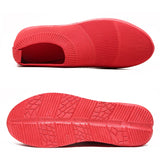 Men's Shoes for Sneakers Summer Breathable Women's Light Flat Non-slip Casual Walking Sports Lazy Red MartLion   