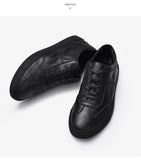 Men's Casual White Shoes Genuine Leather Lightweight Breathable Flats Luxury Outdoor Walking Sneakers Running Mart Lion   