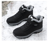 Winter Men's Boots Plush Leather Waterproof Sneakers Climbing Shoes Unisex Women Outdoor Non-slip Warm Hiking MartLion   