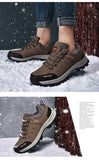 Leather Men's Sneakers Winter Waterproof Boots Outdoor Warm Boot Autumn Sneakers Hiking Non-slip On Ice Rubber Shoes Mart Lion   