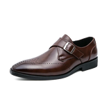 British Men's Dress Shoes Elegant Split Leather Formal Social Shoes Oxfords MartLion Brown 38 