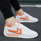 Men's Shoes Sneakers White Board White Zapatillas Hombre Soft White Pointed Flat MartLion Orange B 40 