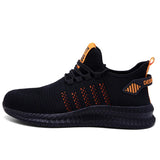 Work Safety Shoes Summer Breathable Men's and Women's Work Protective Sports Anti-puncture Durable Steel Head MartLion Black Orange 47 
