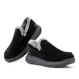 Winter Women's Cotton Shoes Wide Width Shoes Plush Walking Slip-on Shoes MartLion   