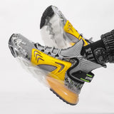 High-top Men's Blade Running Shoes Breathable Sock Sneakers Graffiti Jogging Antiskid Damping Sport Zapatillas Mart Lion 6699 3 7 