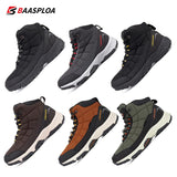 Baasploa Winter Men's Outdoor Shoes Hiking Waterproof Non-Slip Camping Safety Sneakers Casual Boots Walking Warm MartLion   