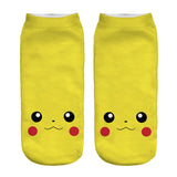 Pokemon Pikachu Cute Cartoon Unisex Short Socks Creative Colorful Multiple Cat Face Happy Low Ankle Socks for Women MartLion 1  