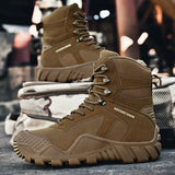 Fujeak Combat Boots Outdoor Warm Military Wear-resistant Waterproof Men's Shoes Breathable Shock Absorbing Mart Lion   