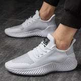 Outdoor Sport Running Shoes Men's Breathable Gym Training Sneakers Lace Up Lightweight Walking Mart Lion White 39 