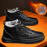 Men's Winter Warm Cotton Shoes Classic Retro Plush Anti Slip Snow Boots Outdoor Sports Casual Shoes MartLion
