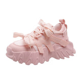Increased Thick Bottom Women Sneakers Spring Autumn Designer Shoes Female Designer Ladies Platform Zapatos Mujer Mart Lion pink 35 